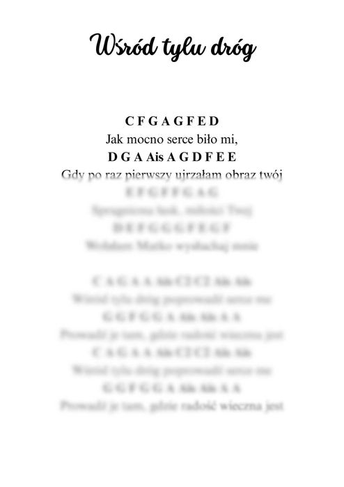 Śpiewnik religijny - 20 pieśni z nutami literowymi na flet prosty