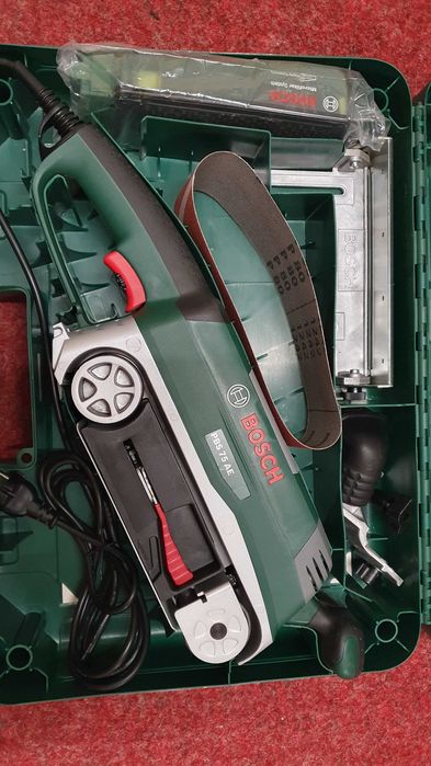 BOSCH PBS 75 AE - szlifierka pasowa taśmowa + walizka.