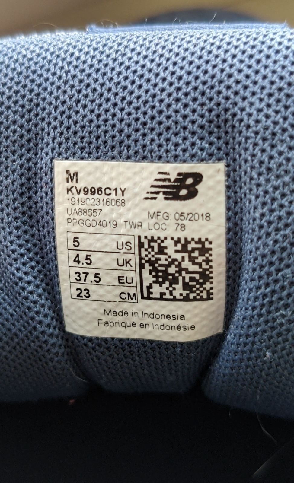 New balance shop kv996c1y