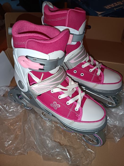 Vendo patins rosa