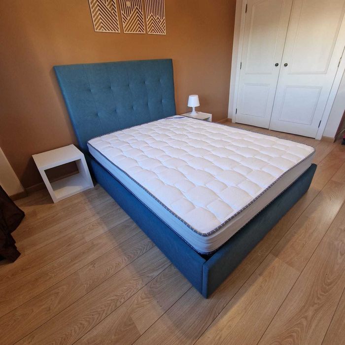 Camas de Casal Estofadas de Luxo 199€ Disp. em Várias Cores! 190x140m!