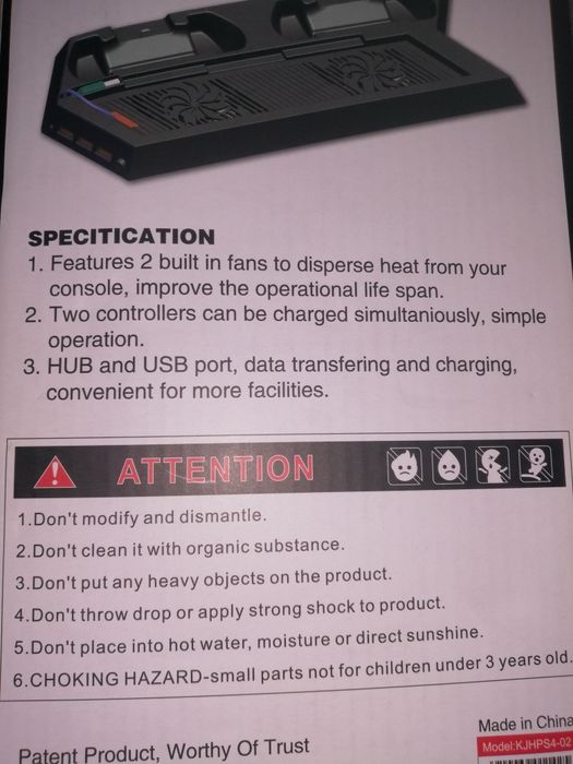 Estação refrigeração/carregamento PS4