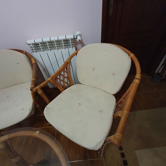 Conjunto de cadeiras em bambu