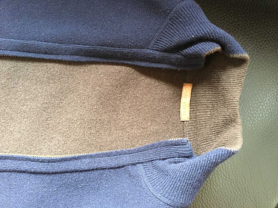 Casaco 100% lã reversível Massimo Dutti Castanho/azul