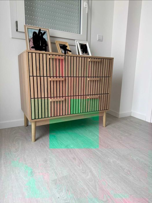 Gaveteiro Klaus 0,90m x 0,49m x 0,79m madeira ripada