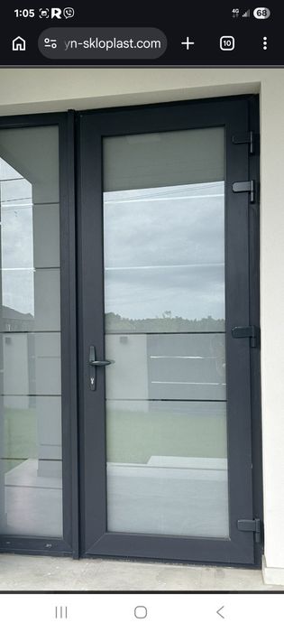 Металопластикові вхідні двері 90*209