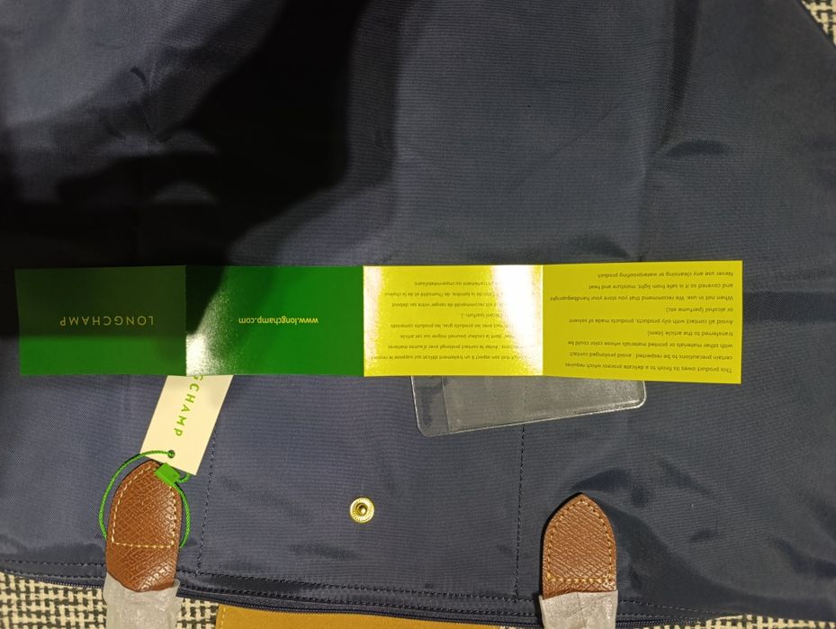 Longchamp azul nova com etiquetas