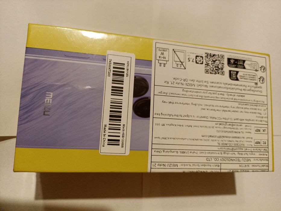 MEIZU NOTE 21 (4+4)/256Gb. Новий запечатаний. Чорний колір.