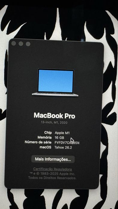 MacBook Pro M1 – 13 Polegadas | 16GB RAM | 256GB SSD