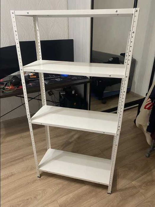 Стелаж МІА на болтах 150х75х30 см, 4 полки Метал для книг, іграшок