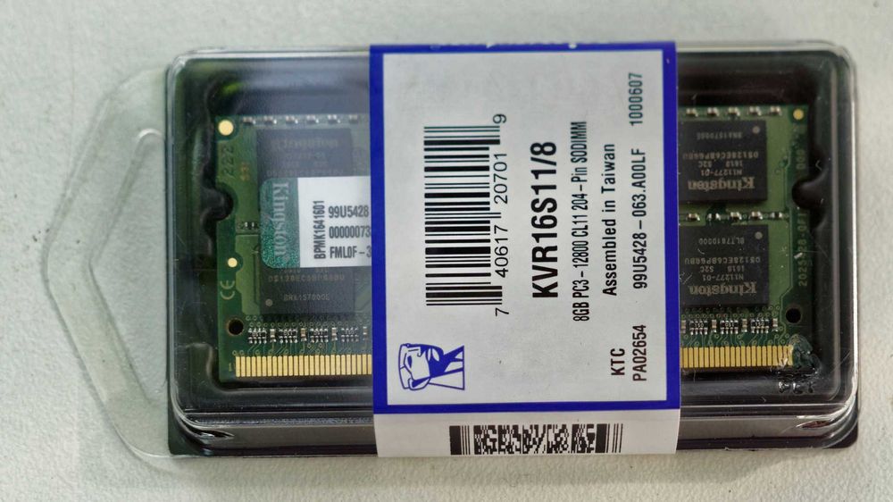 Для ноутбука Kingston SO-DIMM DDR3 8Gb pc3-12800 Новая!