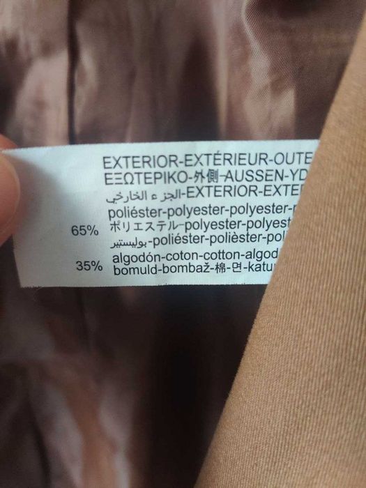 Trencz / płaszcz wiosenny Stradivarius camel | XS | pasek | klasyczny