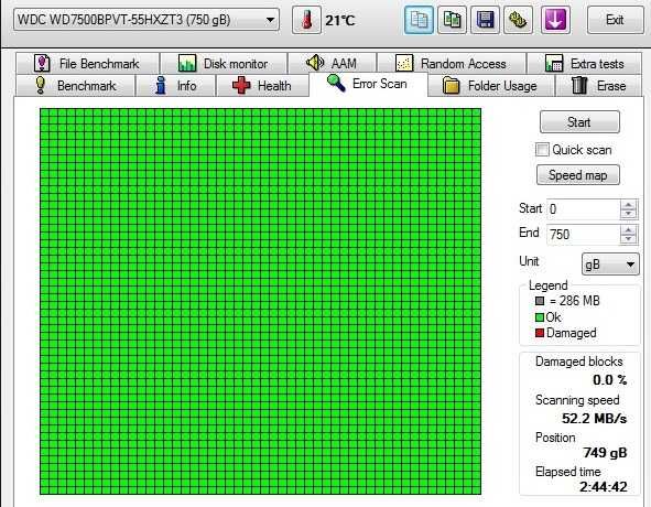Dysk HDD 2.5" 750GB SATA WD7500BPVT, prawie 1TB - stan IDEALNY.
