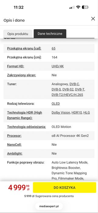 Telewizor LG 65" 65B56LA OLED Al B5 4K