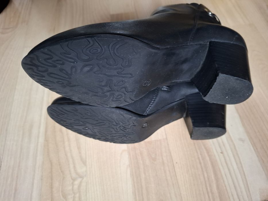 Botki skórzane 5th AVENUE r. 38, obcas 4 cm