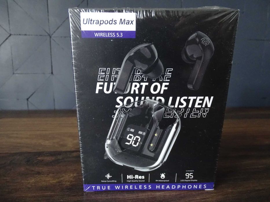Słuchawki douszne Ultrapods Max – NOWE, bezprzewodowe Bluetooth, etui