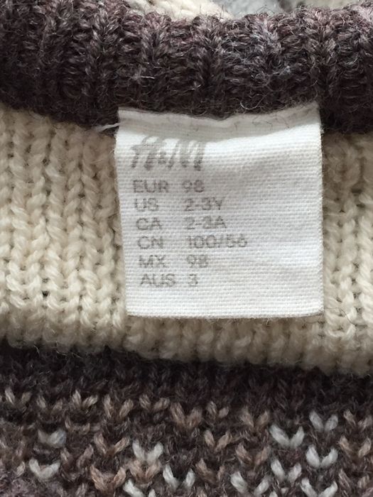 Светрик зимовий H&M. ВОВНА 100%.