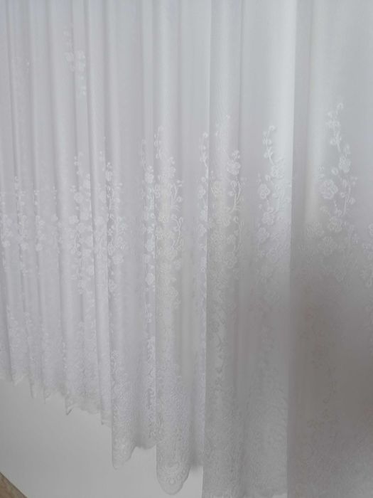 Firana żakardowa biała wys 150cm