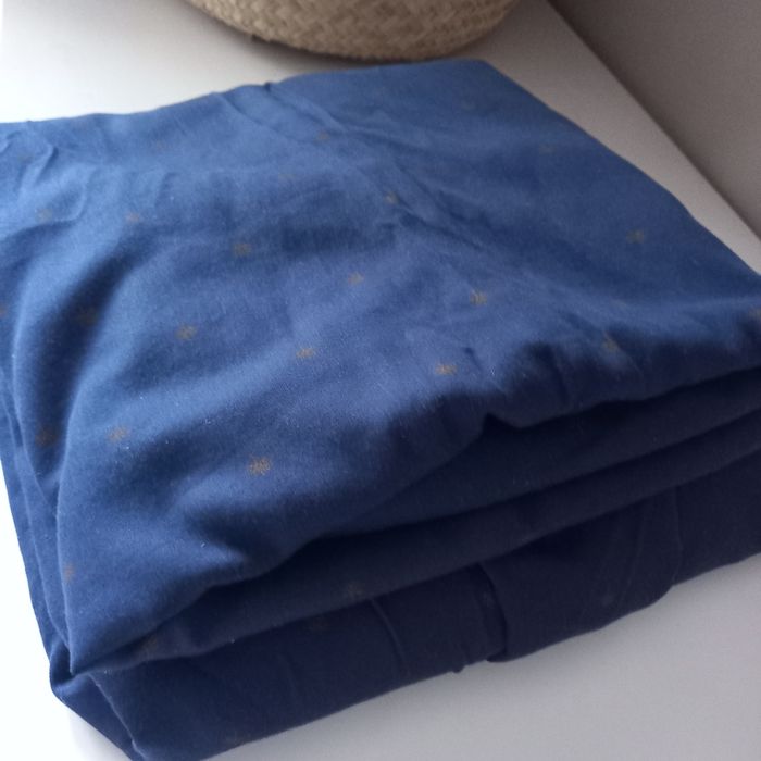 Poszewka na pościel + 2x poduszka granatowa Jysk podwójna