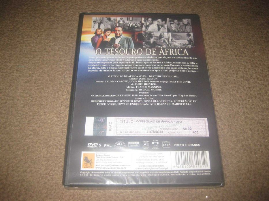 DVD "O Tesouro de África" com Humphrey Bogart/Selado!