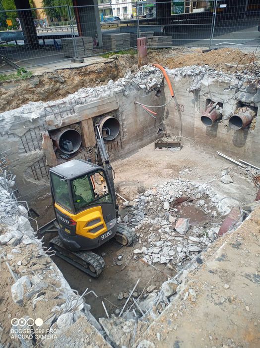 Roboty ziemne, niwelacja terenu, wynajem koparek