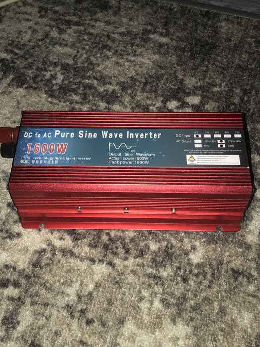 Інвертор перетворювач 12-220в 800/1600Вт чистий синус