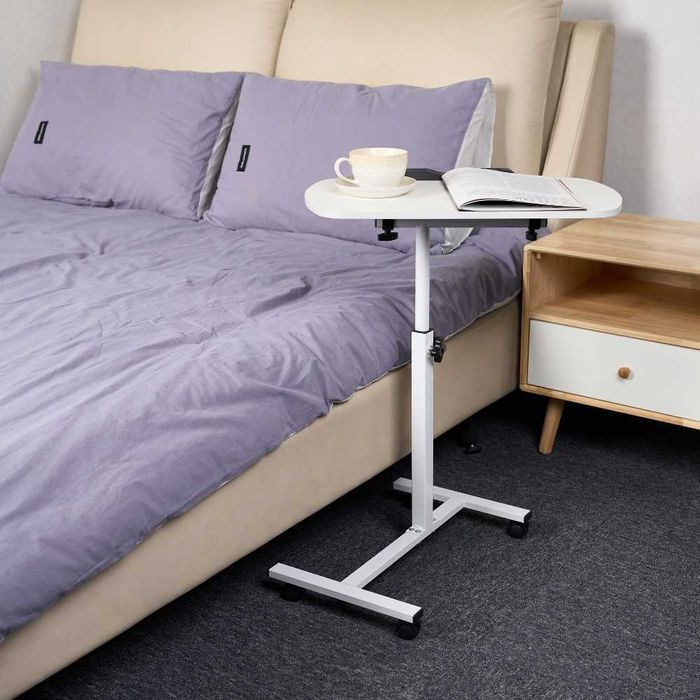 Міні-стіл для ноутбука та планшета iTECH TS-9 Приставний столик для ноутбука на коліщатках із регулюванням положення та висоти стільниці×