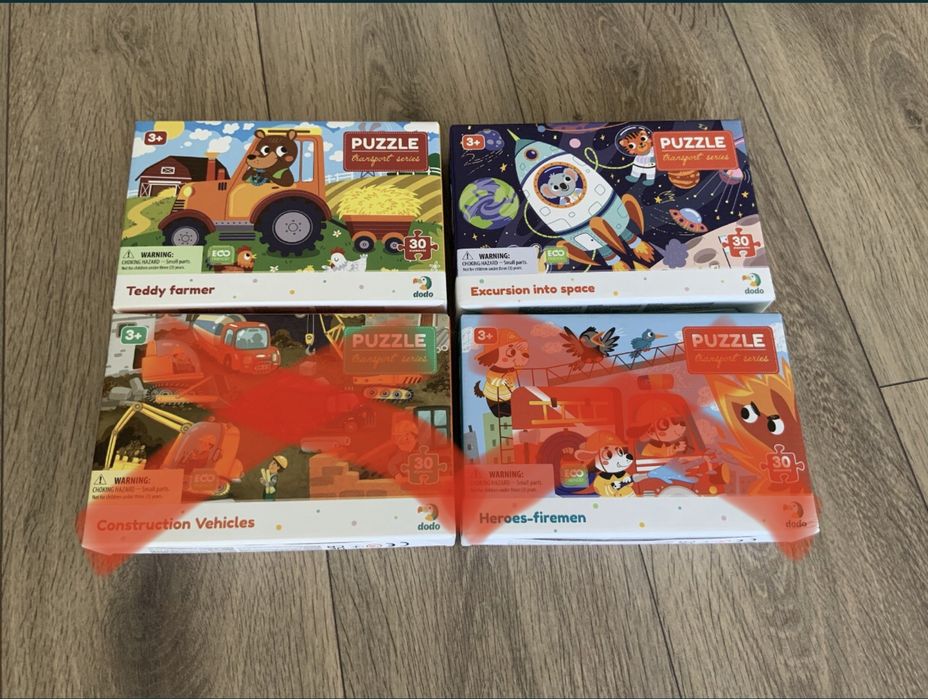 Пазл 4 в 1 Профессии Транспорт Do do До до Trefl Трефл