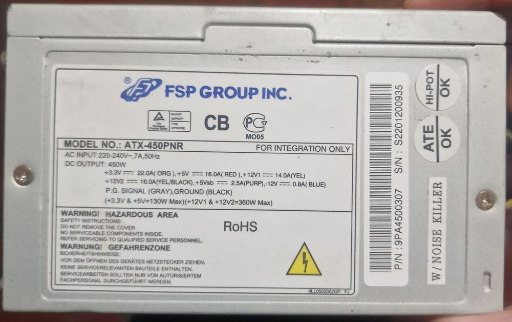 Блок живлення для ПК 450w