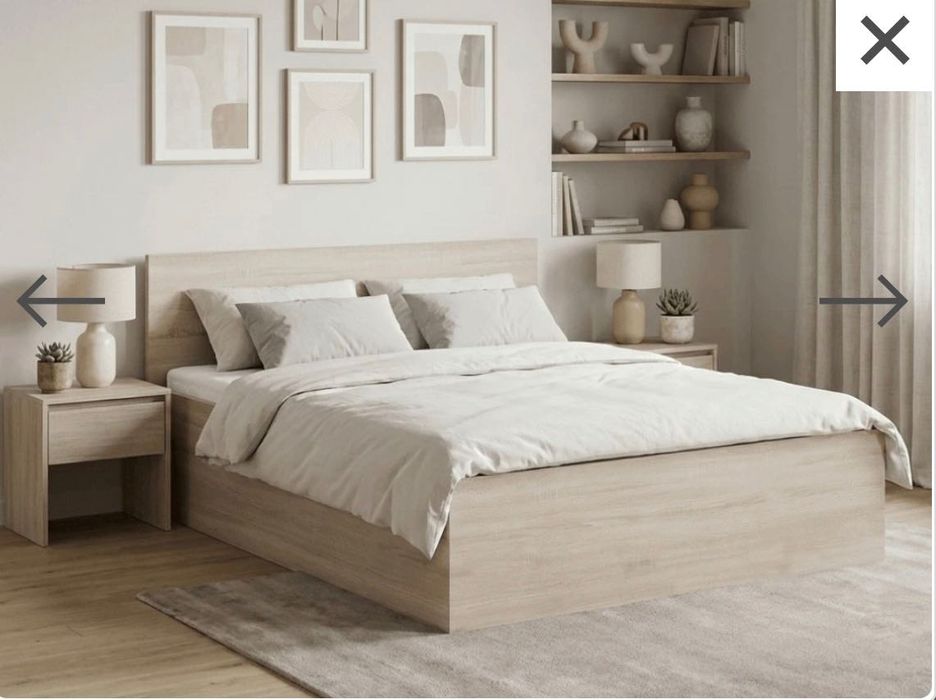 ŁÓŻKO Sofia 120x200 cm, dąb Sonoma - bez materaca