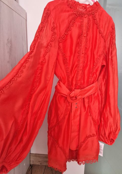 Czerwona rozpinana sukienka"Asos".