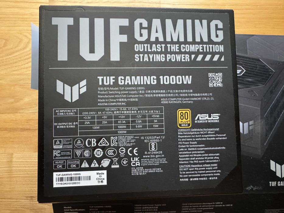 ASUS TUF-GAMING-1000G, новий на гарантії. Блок живлення для ПК.