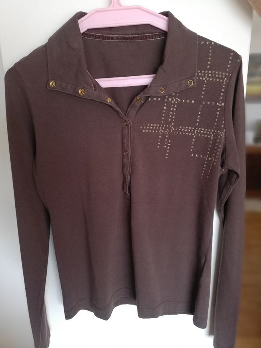 Polo castanho BURBERRY