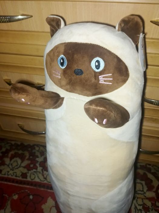 Кот батон 60см  с пледом 180×105см внутри