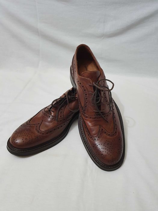 Новые мужские броги-оксфорды Canto de Ricci  натуральная кожа, р-р 42.