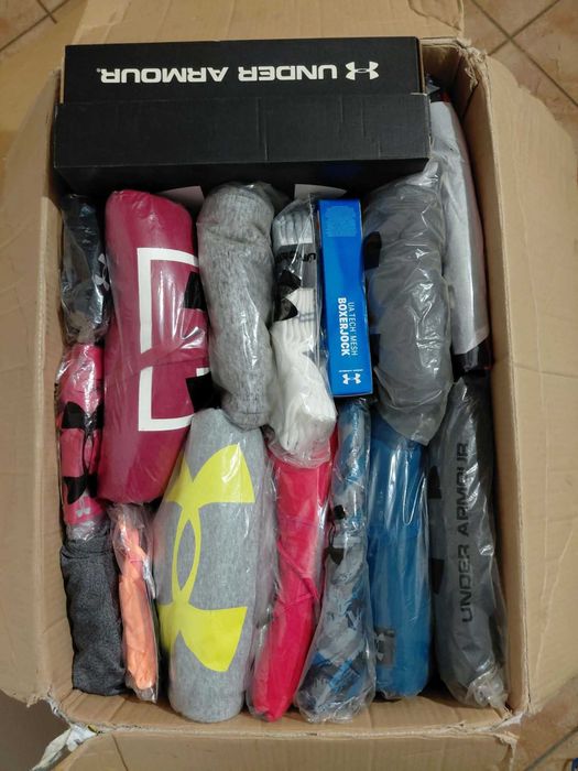 BOX MIX NOWE w FOLII markowe Under Armour, Pit Bull, Diadora, 4F