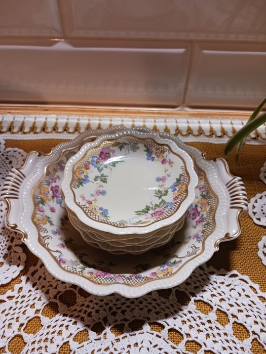 Sorau Florida porcelana slaska ecru zestaw