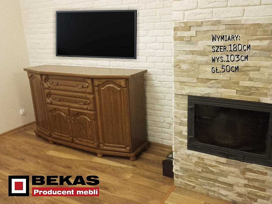 Komoda 180` (2s-4D) Wysoka Duża Dębowa Dąb Orzech Producent Bekas