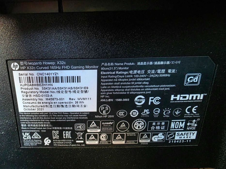 Monitor 31,5cala 165hz