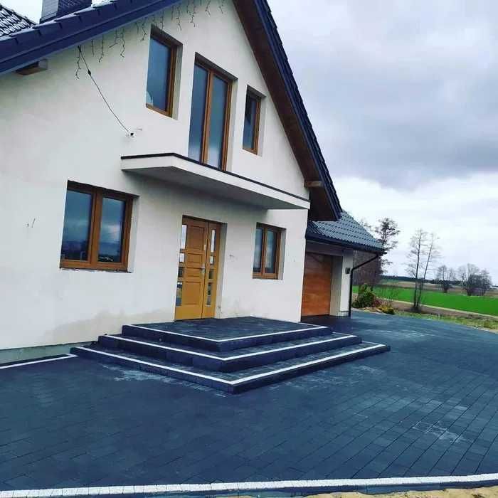 Brukarstwo , kostka, płyty, palisady, murki oporowe, równanie terenu