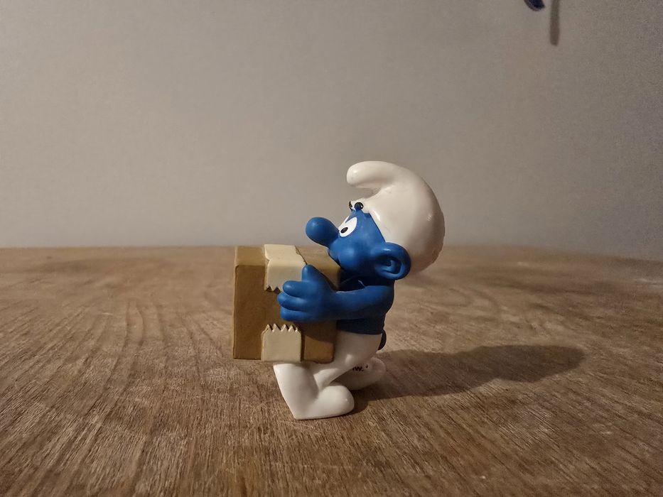 Schleich smerf smurf magazynier logistyka figurka model wycofany z 2014 r.