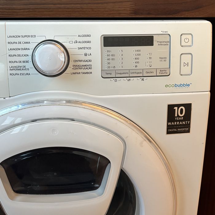 Máquina de Lavar Roupa Samsung Digital Inverter Eco Bubble Branca