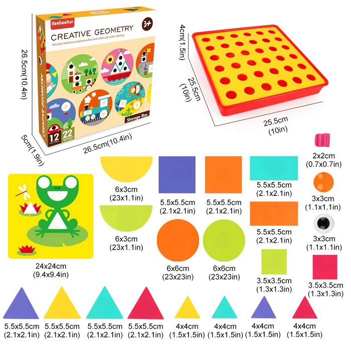 BeebeeRun Karty kreatywne geometryczne