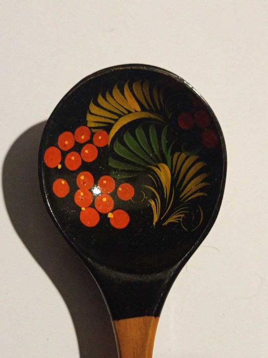 Ложки, дощечка, толкушка. Петриковская роспись. Национальная посуда