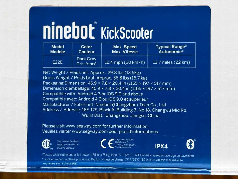 Електросамокат Segway Ninebot KickScooter E22E