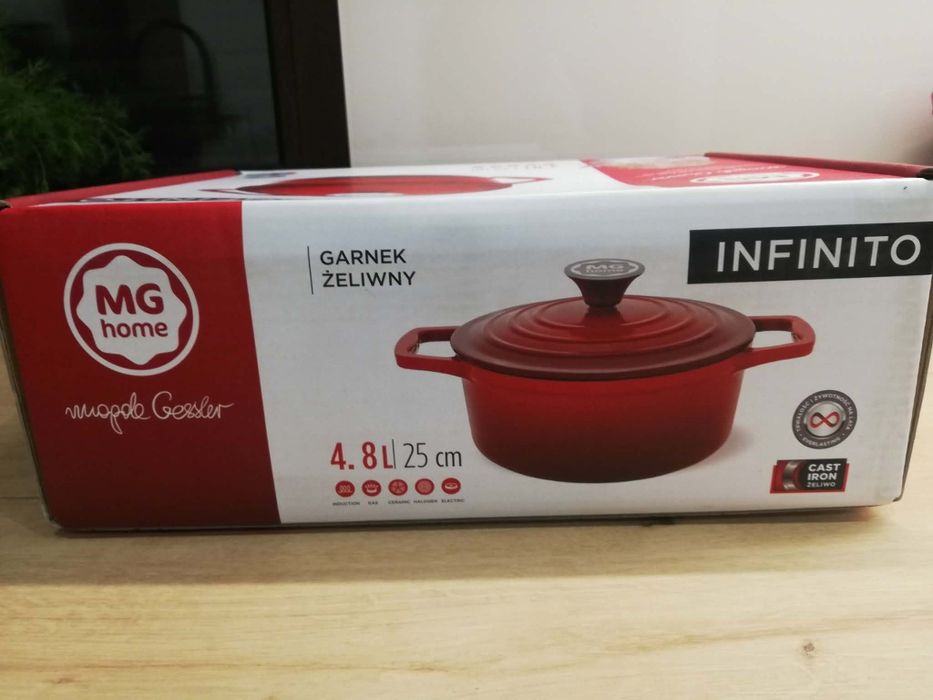 Garnek żeliwny MG home infinito,  indukcja