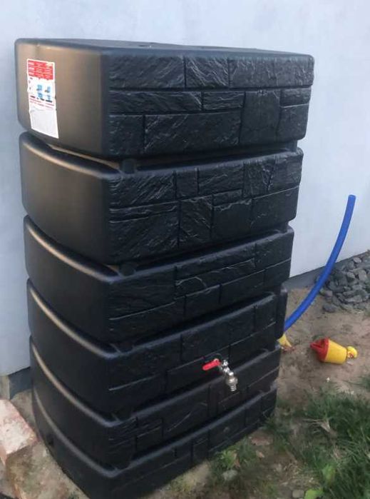 duży ZBIORNIK NA DESZCZÓWKĘ 500l ozdobny z wzorem