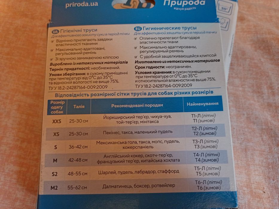 Трусы, трусики гигиенические для собак во время течки. Довоенные цены.