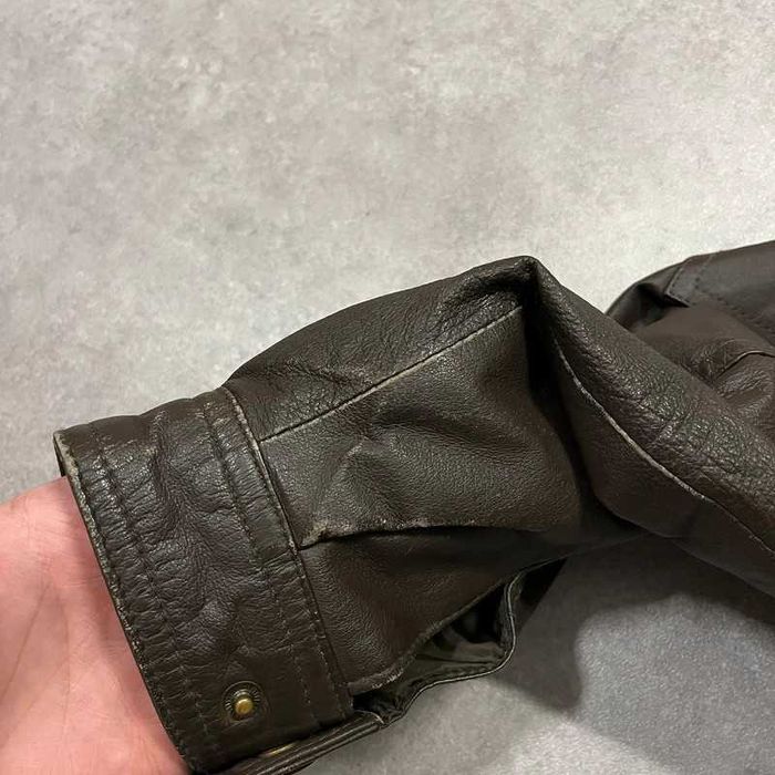 Vintage Kurtka Skórzana Kamizelka Leather Jacket Vest Retro Y2K 90s