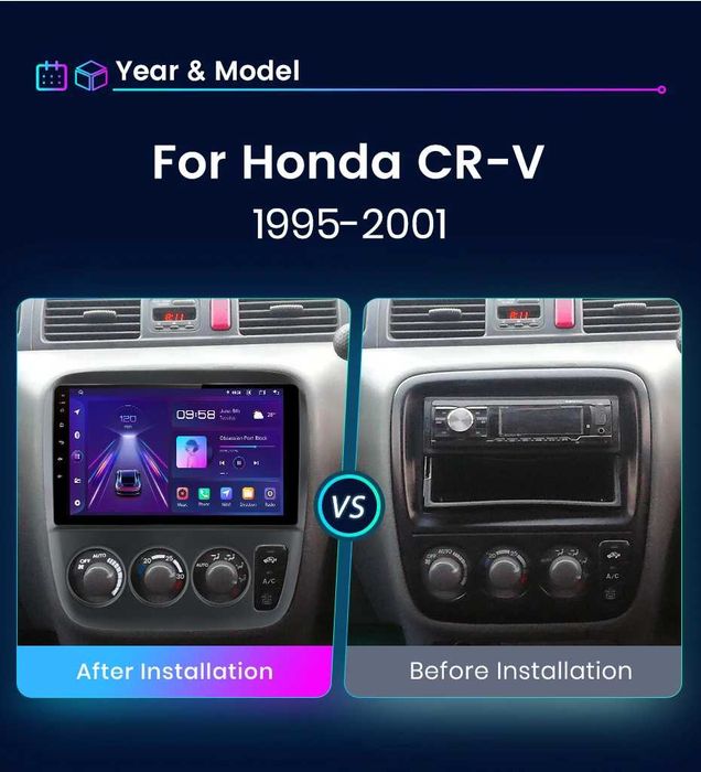 Rádio Android 2/32GB Honda Cr-v 1995 a 2001 Carplay GPS WIFI NOVO